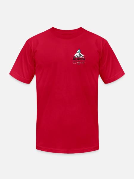 Alpyn Glacier Crest - Unisex Jersey T-Shirt by Bella + Canvas - red