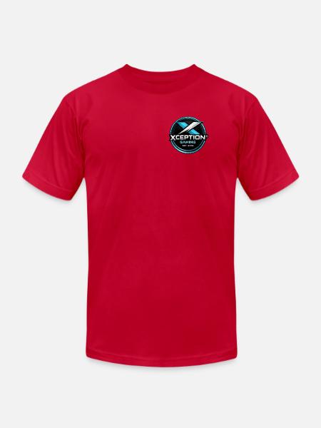 Xception Gaming Cyan - Unisex Jersey T-Shirt by Bella + Canvas - red