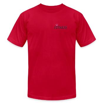 Elegant Minimalist Fitness Typography - Unisex Jersey T-Shirt by Bella + Canvas - red - Front - Jose (178cm)