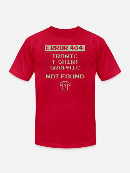 Error 404 - Unisex Jersey T-Shirt by Bella + Canvas - red