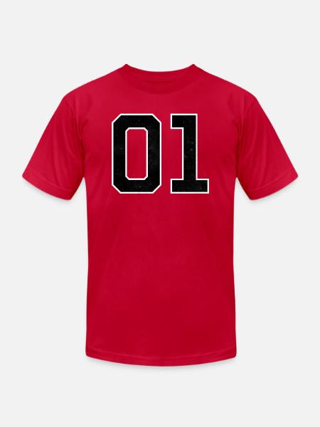 01 General Lee - Unisex Jersey T-Shirt by Bella + Canvas - red