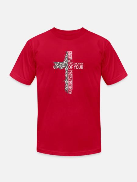 Camo Cross - Unisex Jersey T-Shirt by Bella + Canvas - red