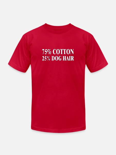 Dog Hair Cotton Blend Tee - Unisex Jersey T-Shirt by Bella + Canvas - red