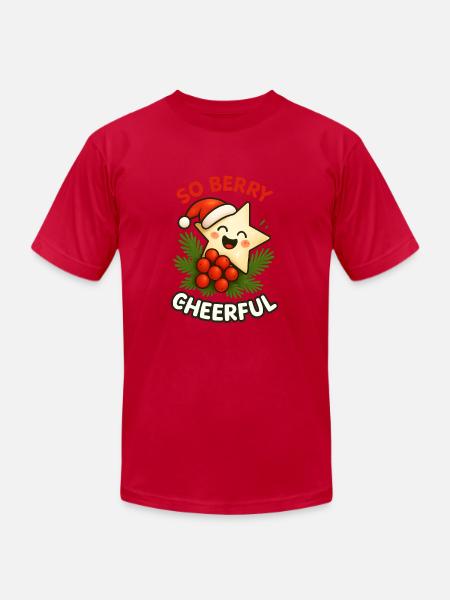 So Berry Cheerful - Unisex Jersey T-Shirt by Bella + Canvas - red