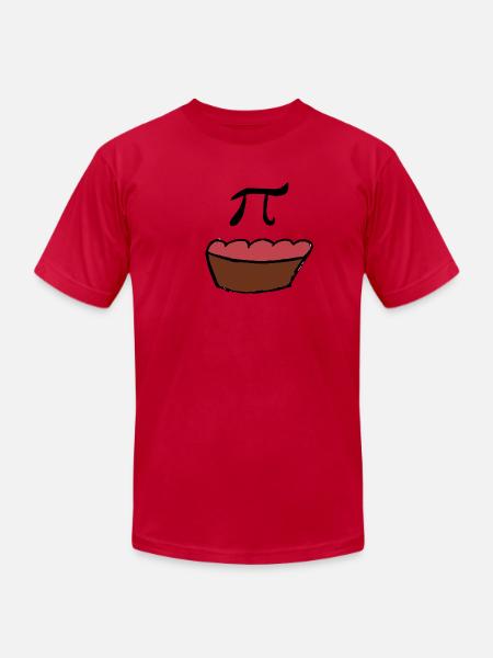 Pi = Pie - Unisex Jersey T-Shirt by Bella + Canvas - red