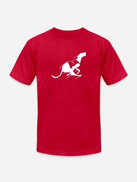 Dog Racing - Unisex Jersey T-Shirt by Bella + Canvas - red