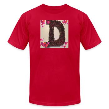 Produits dérivés DLadyDiana - T-shirt unisexe Bella + Canvas - rouge - Devant - Jose (178cm)