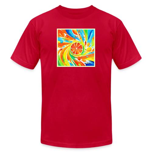 Citrus swirling Splash Design - Unisex Jersey T-Shirt by Bella + Canvas