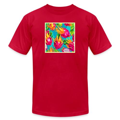 Vibrant Dragoon Fruit Pattern - Unisex Jersey T-Shirt by Bella + Canvas