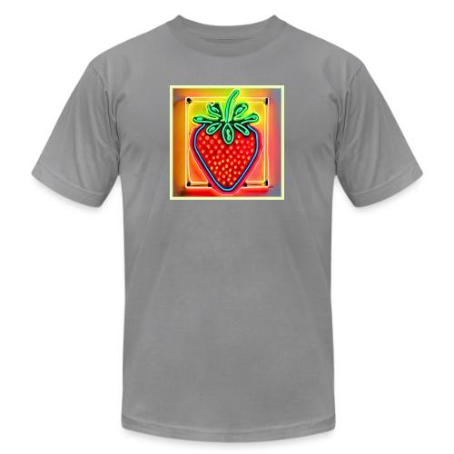 Colorful Strawberry Neon Glow - Unisex Jersey T-Shirt by Bella + Canvas