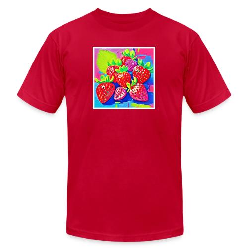 Pop Art Strawberries - Unisex Jersey T-Shirt by Bella + Canvas