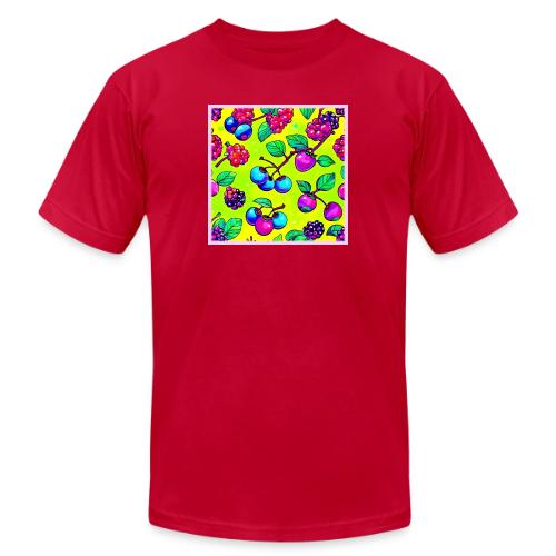 Bright Berry Fruit Pattern - Unisex Jersey T-Shirt by Bella + Canvas