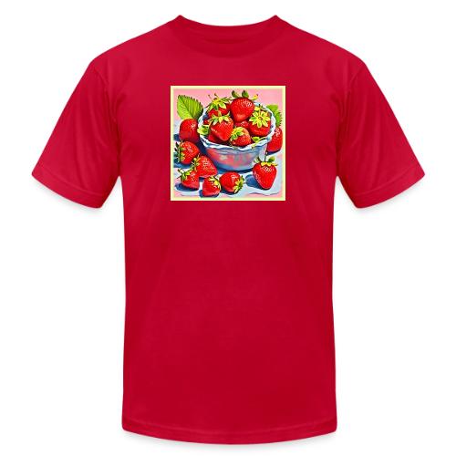 Fresh Strawberry Bowl - Unisex Jersey T-Shirt by Bella + Canvas