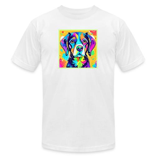 Rainbow Dog Portrait Design - Unisex Jersey T-Shirt by Bella + Canvas