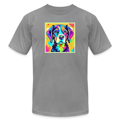 Rainbow Dog Portrait Design - Unisex Jersey T-Shirt by Bella + Canvas
