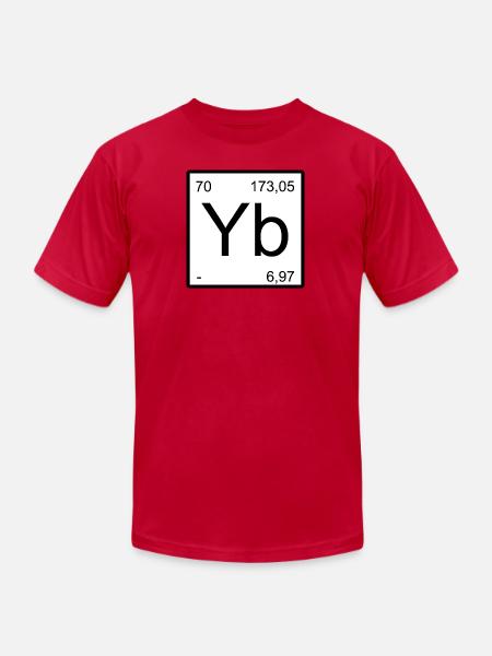 Ytterbium Element Minimal - Unisex Jersey T-Shirt by Bella + Canvas - red