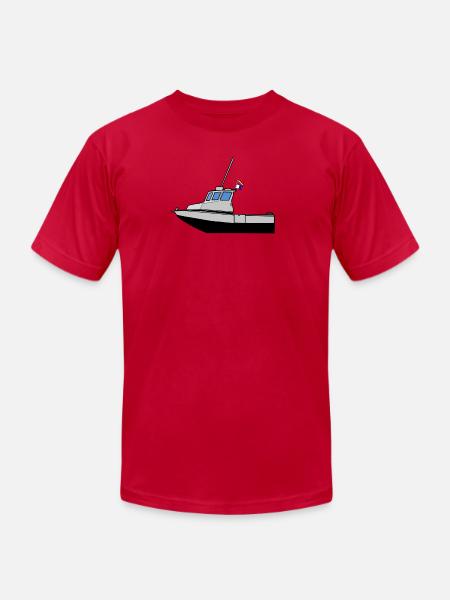 Scuba Boat - Unisex Jersey T-Shirt by Bella + Canvas - red