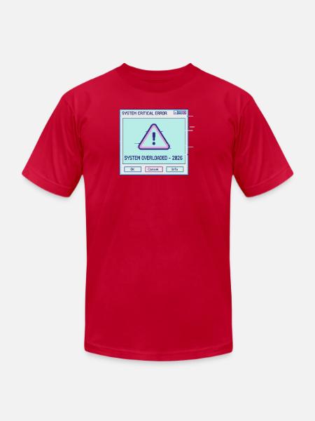 Glitchy System Overload 2026 - Unisex Jersey T-Shirt by Bella + Canvas - red