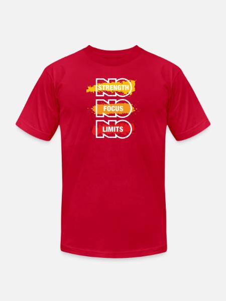 No Limits: Strength Focus - Unisex Jersey T-Shirt by Bella + Canvas - red