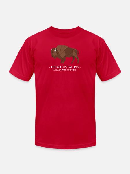 The wild is calling - Unisex Jersey T-Shirt by Bella + Canvas - red