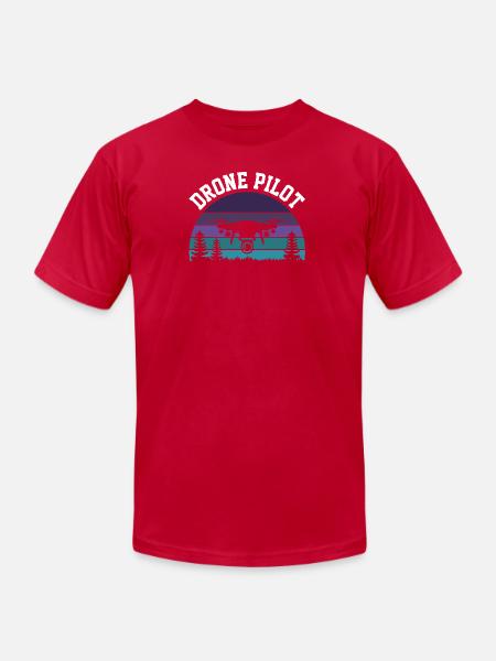 Drone Pilot - Unisex Jersey T-Shirt by Bella + Canvas - red