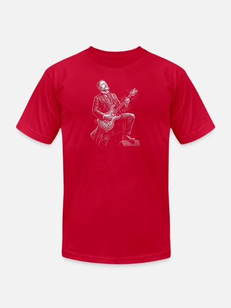 Chester A. Arthur Guitarist - Unisex Jersey T-Shirt by Bella + Canvas - red