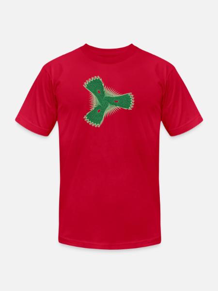 Der schüchterne Seestern – Fractal Art - Unisex Jersey T-Shirt by Bella + Canvas - red