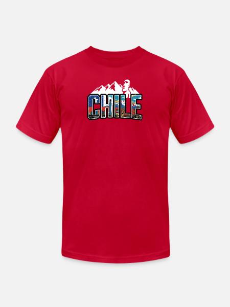 chile - Unisex Jersey T-Shirt by Bella + Canvas - red