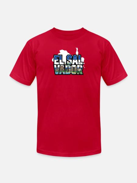 el_salvador - Unisex Jersey T-Shirt by Bella + Canvas - red