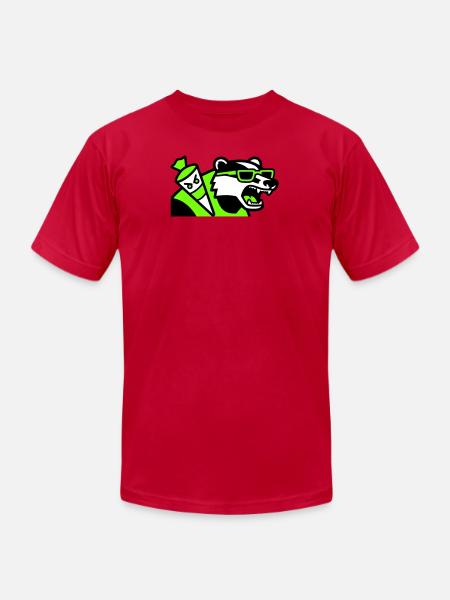 Badger School Cone Mascot - Unisex Jersey T-Shirt by Bella + Canvas - red