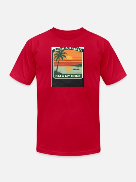Born & Raised Dala My Home - Unisex Jersey T-Shirt by Bella + Canvas - red