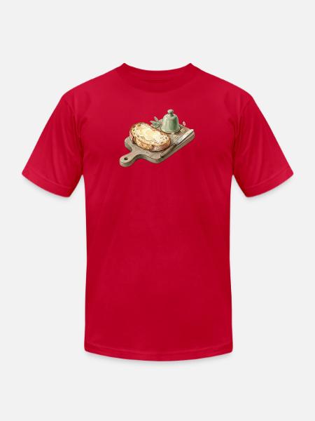 Toast & Tea - Unisex Jersey T-Shirt by Bella + Canvas - red