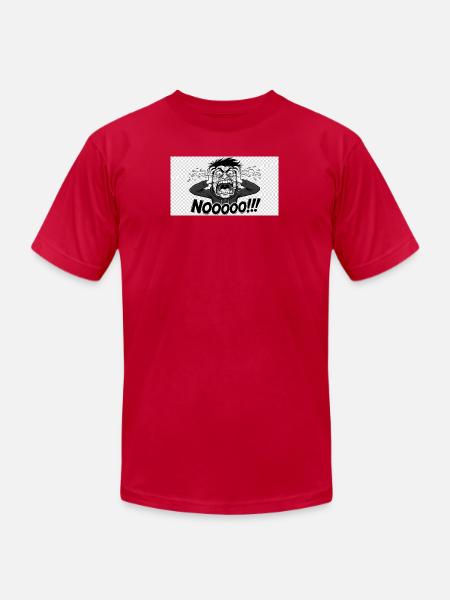 Noooo Scream Comic Style - Unisex Jersey T-Shirt by Bella + Canvas - red