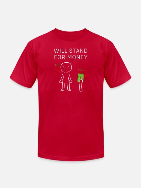 Funny Money Meme - Unisex Jersey T-Shirt by Bella + Canvas - red