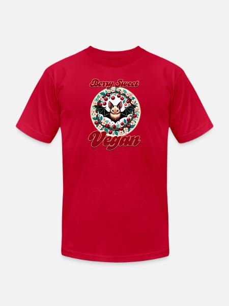 Berry Sweet Vegan - Unisex Jersey T-Shirt by Bella + Canvas - red