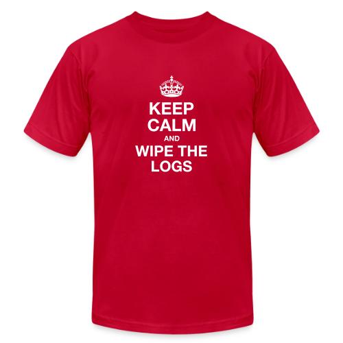 Keep Calm and Wipe the Logs - Unisex Jersey T-Shirt by Bella + Canvas