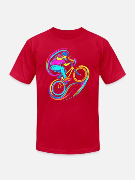 BMX Rider - Unisex Jersey T-Shirt by Bella + Canvas - red