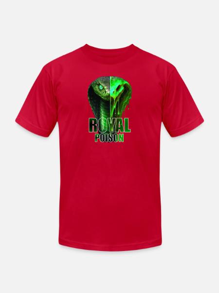 Royal Poison Serpent Split - Unisex Jersey T-Shirt by Bella + Canvas - red