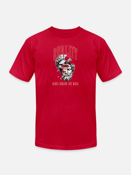 Face - Unisex Jersey T-Shirt by Bella + Canvas - red