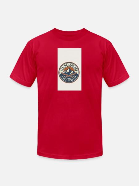 Alpine Legends Crest - Unisex Jersey T-Shirt by Bella + Canvas - red