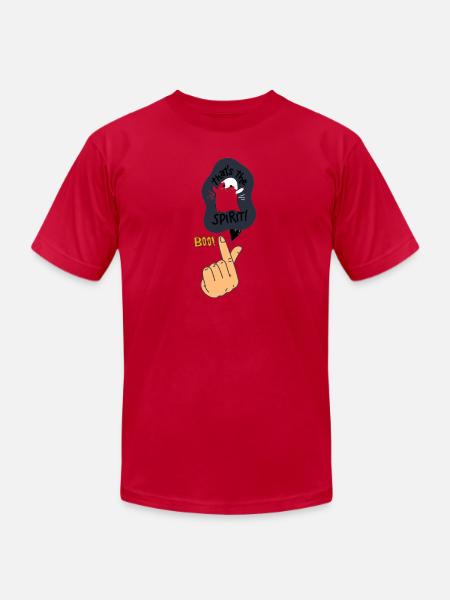 boo - Unisex Jersey T-Shirt by Bella + Canvas - red