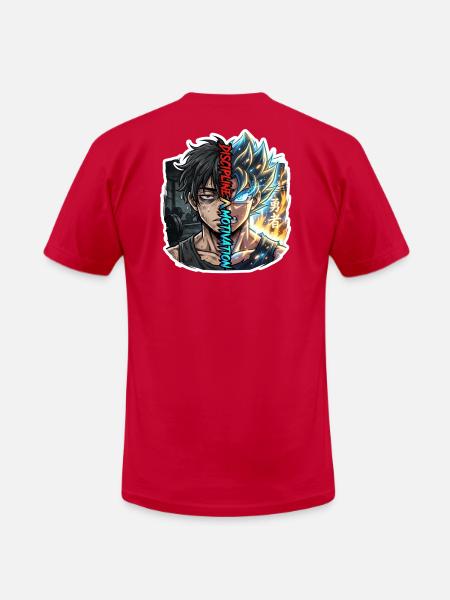 Dual Neon Warrior Split - Unisex Jersey T-Shirt by Bella + Canvas - red