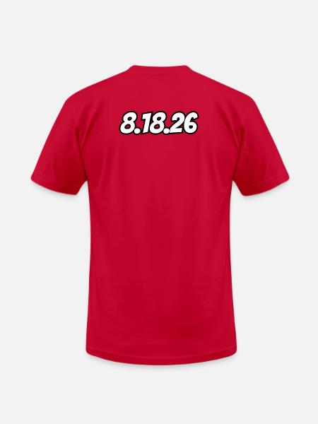 25K on 8.18.26 - Unisex Jersey T-Shirt by Bella + Canvas - red