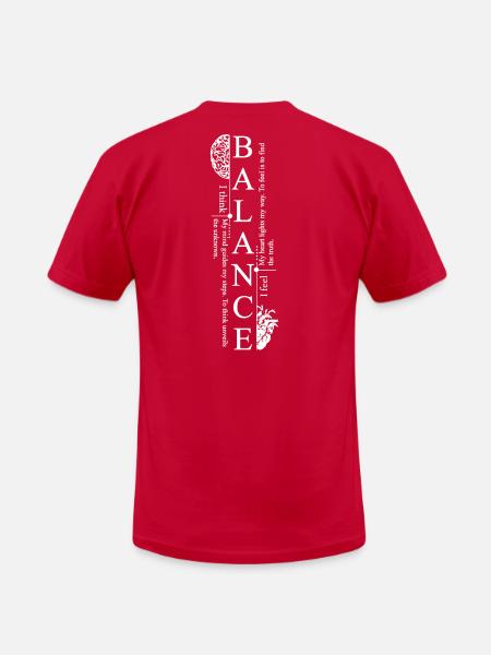 Balance Mind Graphic Tee - Unisex Jersey T-Shirt by Bella + Canvas - red