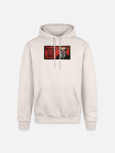 Beware of my dog - Champion Unisex Powerblend Hoodie - Sand