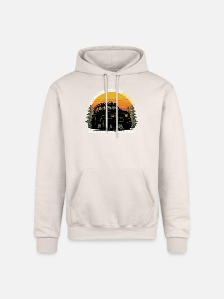 GO_WHERE_THERE_IS NO ROAD - Champion Unisex Powerblend Hoodie - Sand