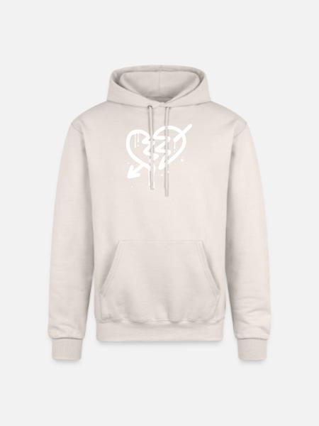 Broken Heart Arrow - Champion Unisex Powerblend Hoodie - Sand