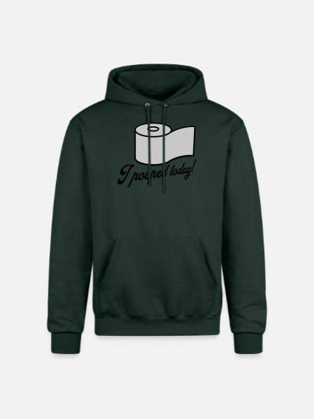 I pooped today quote - Champion Unisex Powerblend Hoodie - Dark Green