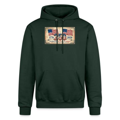 USA 250th Anniversary Flags Emblem - Champion Unisex Powerblend Hoodie