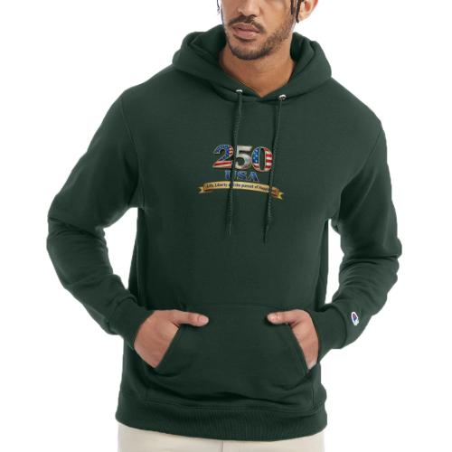 250 USA Liberty Banner - Champion Unisex Powerblend Hoodie